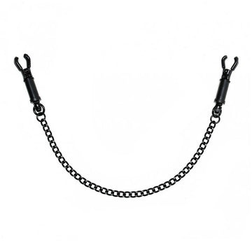 black metal adjustable nipple clamps with chain