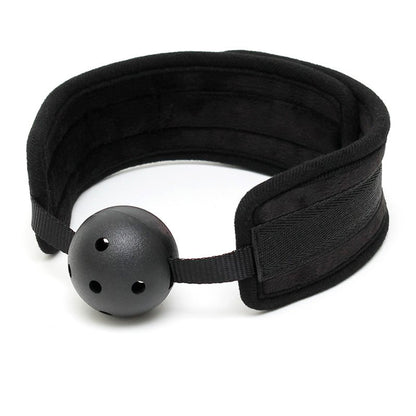 black padded mouth gag with breathable ball