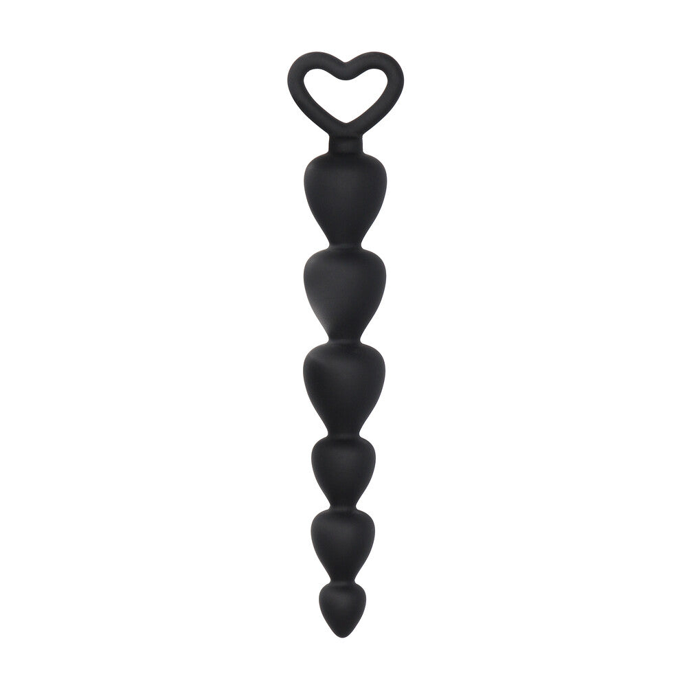 black silicone anal beads