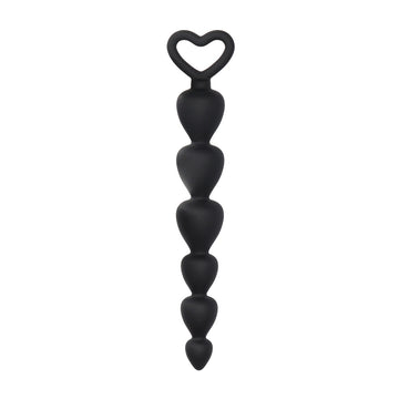 black silicone anal beads