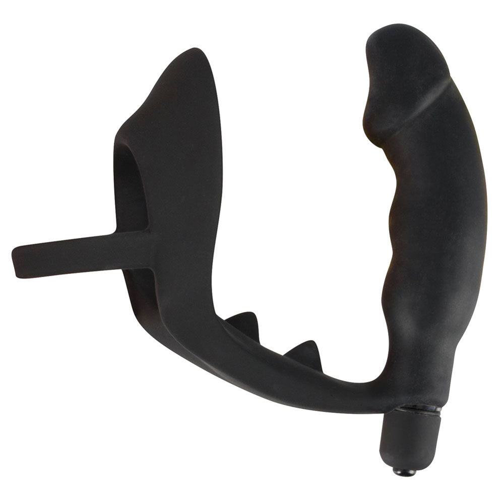 black velvets cock ring and vibrating anal plug