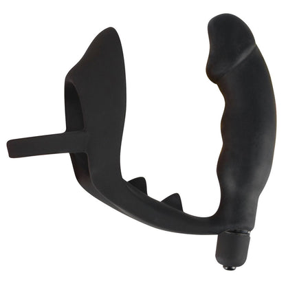 black velvets cock ring and vibrating anal plug