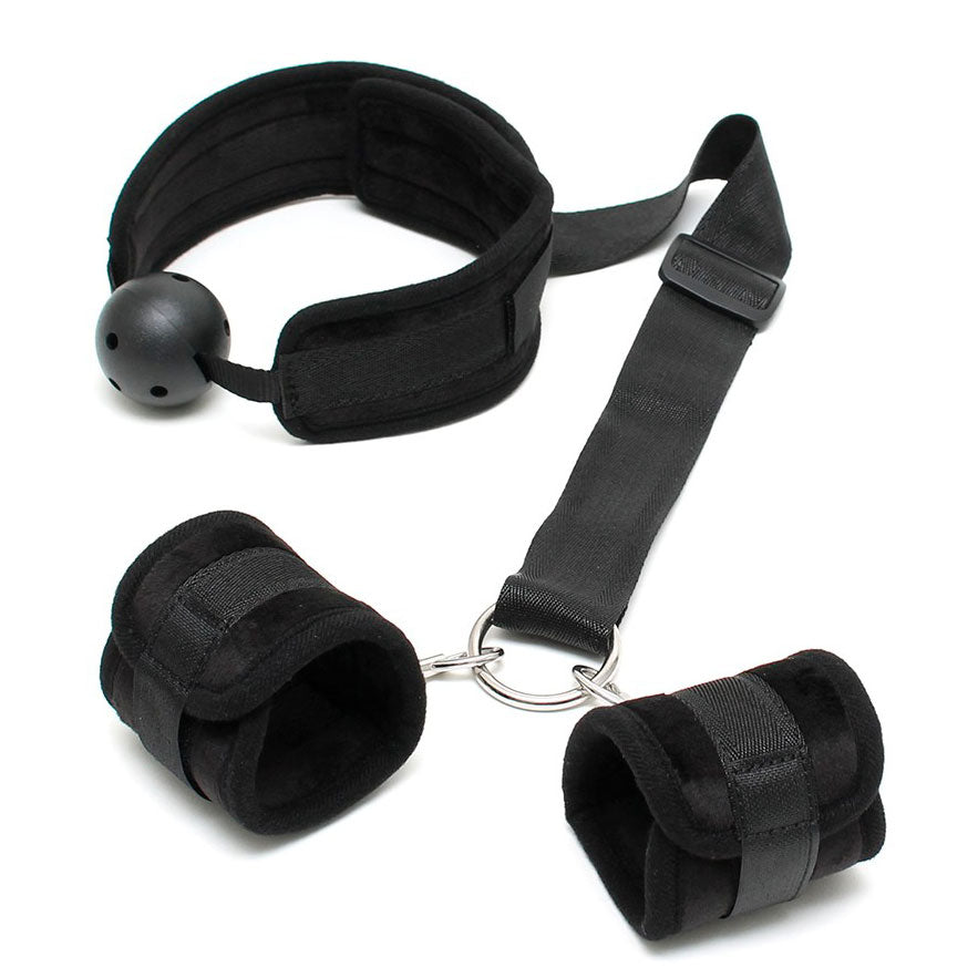 breathable mouth gag with cuffs