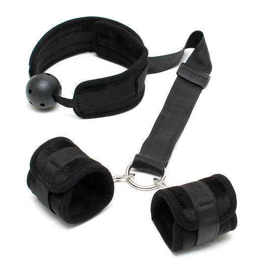 breathable mouth gag with cuffs