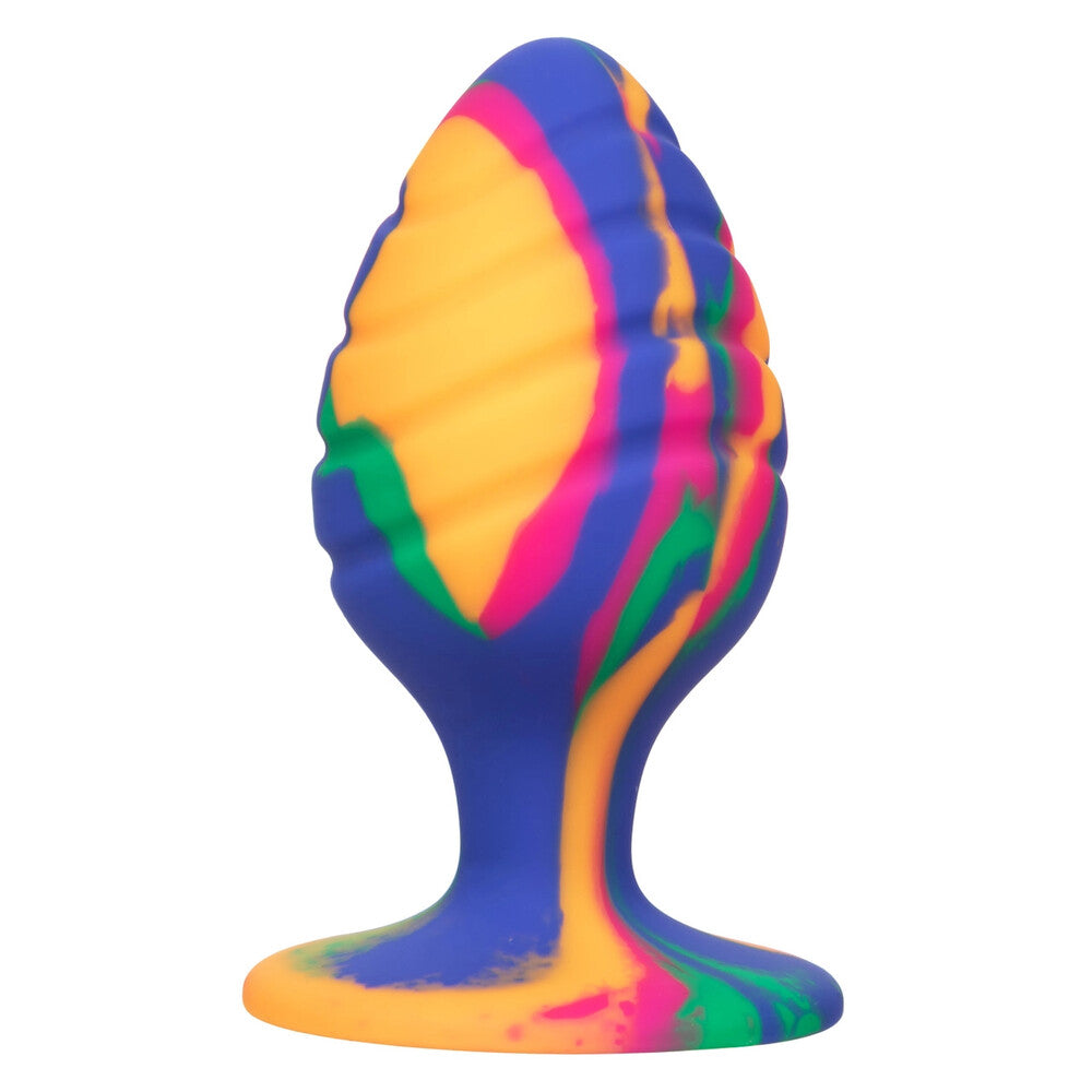 cheeky large swirl tie dye butt plug