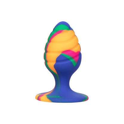 cheeky medium swirl tie dye butt plug