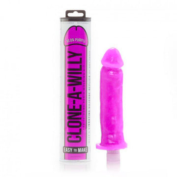 clone a willy neon purple silicone vibrator