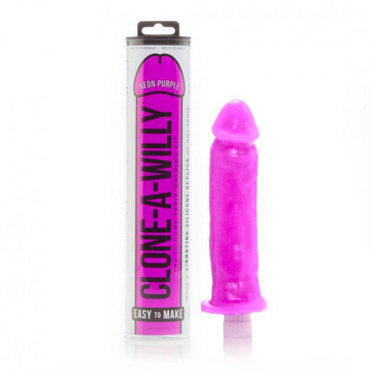 clone a willy neon purple silicone vibrator