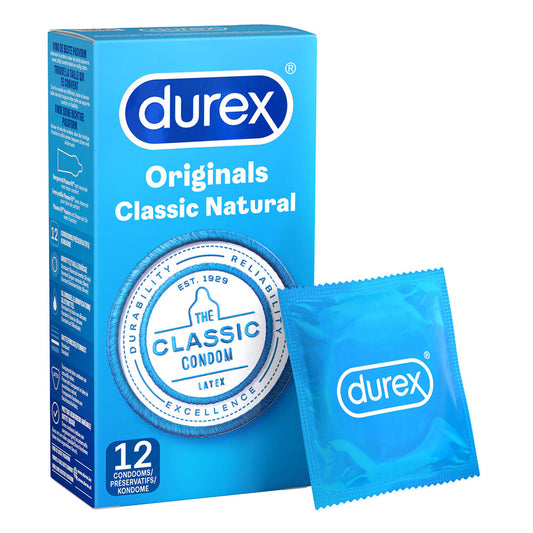 durex originals classic natural condoms 12 pack