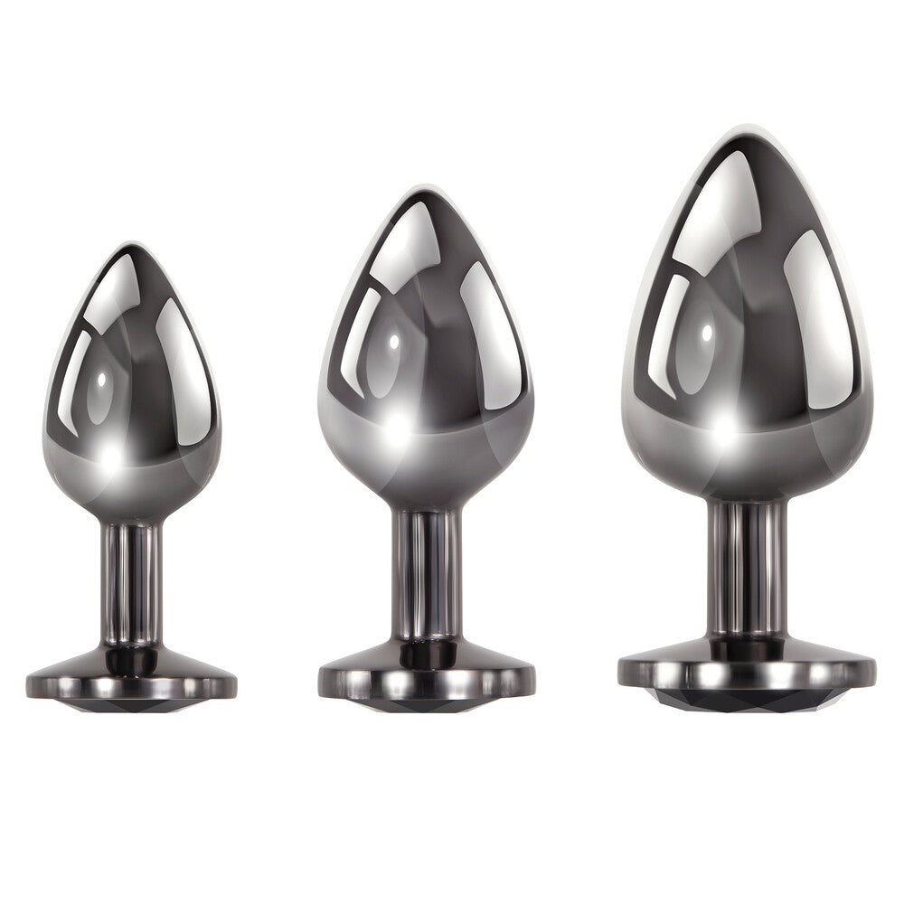 evolved black gem anal plug set