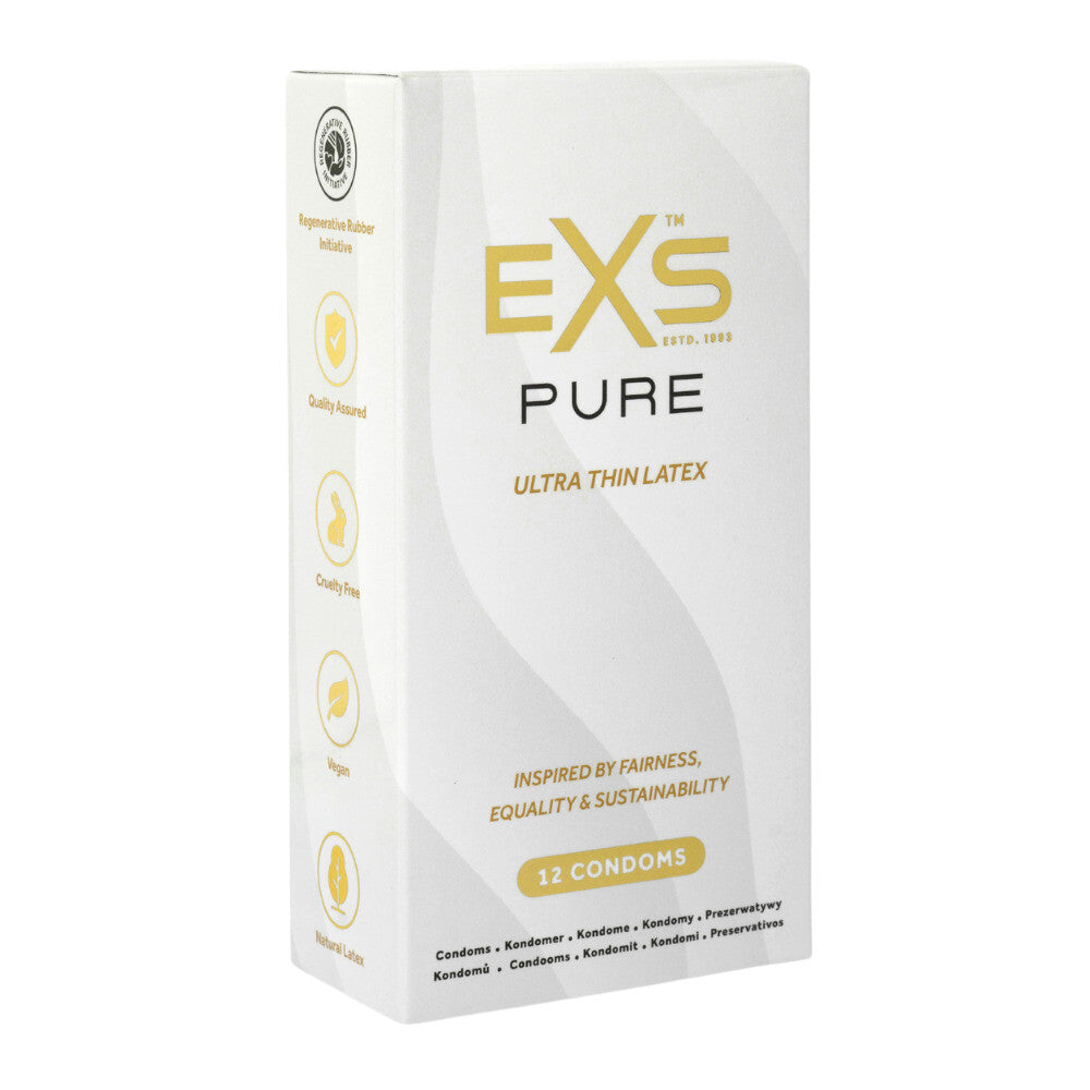 exs pur ultra thin latex condoms 12 pack
