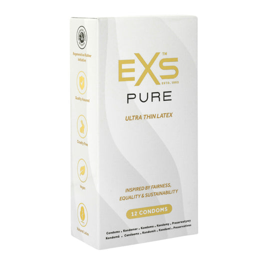 exs pur ultra thin latex condoms 12 pack