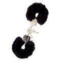 furry metal handcuffs black