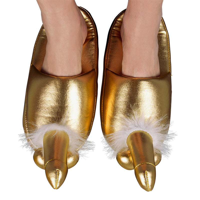 golden penis slippers