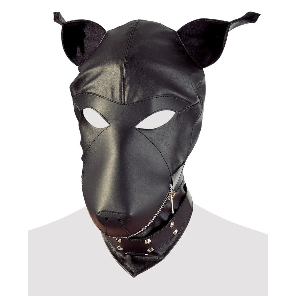 imitation leather dog mask