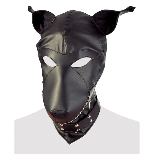 imitation leather dog mask