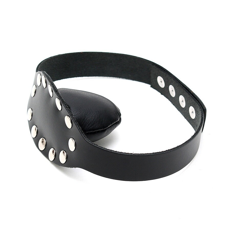 leather gag with studs