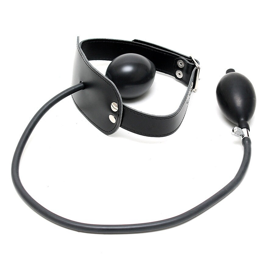 leather inflatable gag