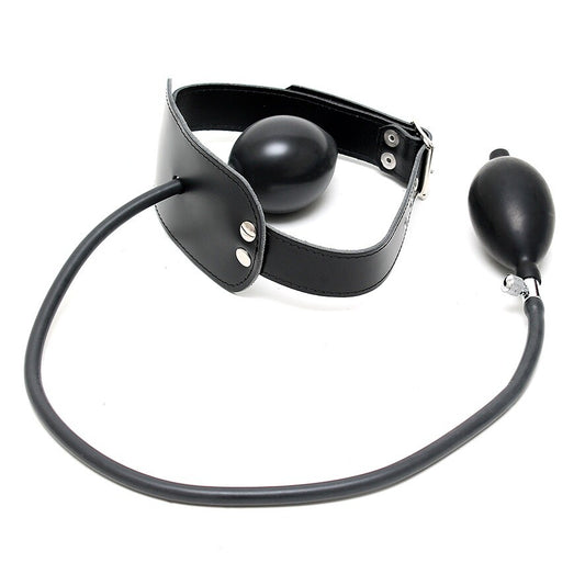 leather inflatable gag