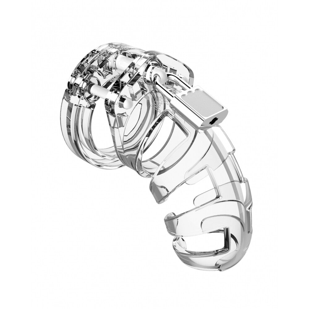 man cage 02 male 3 5 inch clear chastity cage