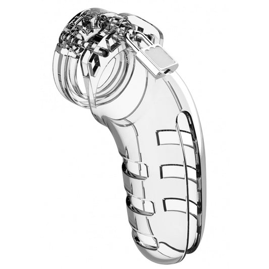 man cage 06 male 5 5 inch clear chastity cage