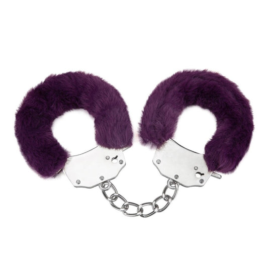 me you us furry handcuffs purple