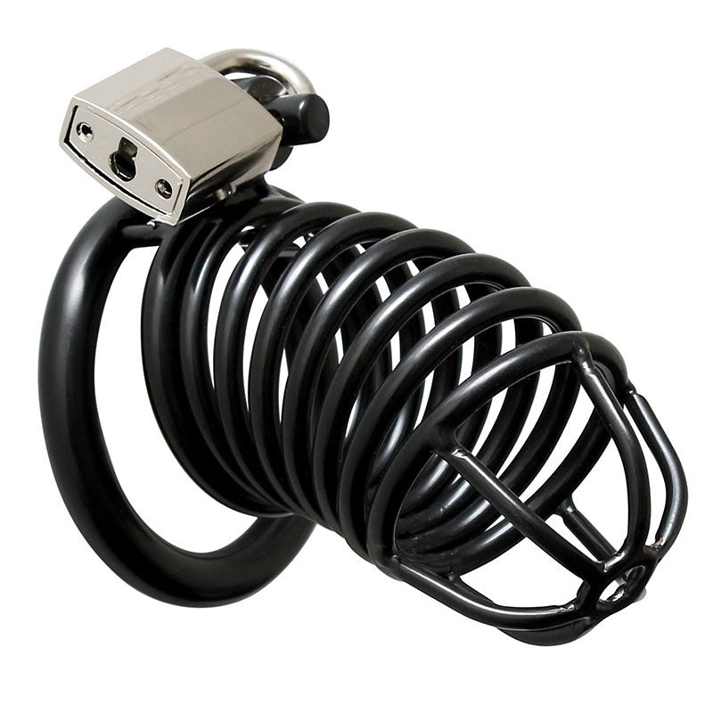 metal male chastity device with padlock