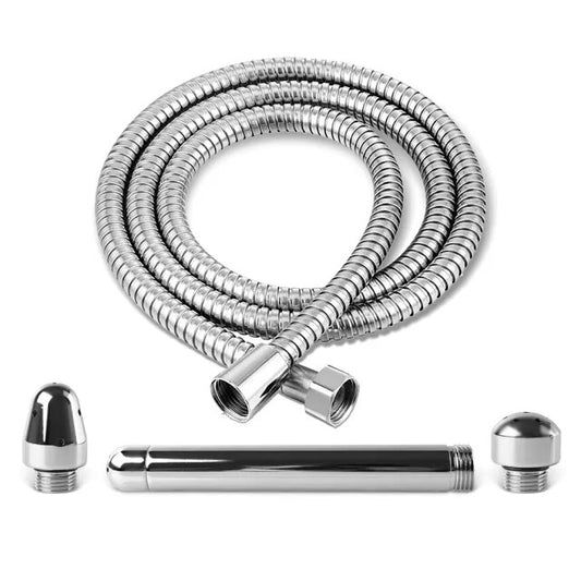 metal shower cleaning system with 3 heads