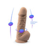 SilexD 8.5 inch Realistic Silicone Dual Density Girthy Dildo with Suction Cup with Balls