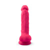 SilexD 7 inch Realistic Silicone Dual Density Dildo with Suction Cup and Balls Pink