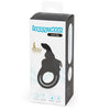 Happy Rabbit Couples Stimulating USB Rechargeable Rabbit Love Ring Black