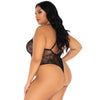 Leg Avenue Plus Size Floral Lace Thong Body
