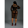 Moonlight Long Sleeve Lace Dress Black Plus Size