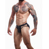 C4M Dungeon Black Leatherette Jockstrap Extra Large