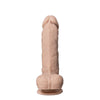 SilexD 7 inch Real Skin Liquid Silicone Dildo with Suction Cup and Balls