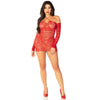 Leg Avenue Seamless Off the Shoulder Mini Dress Red