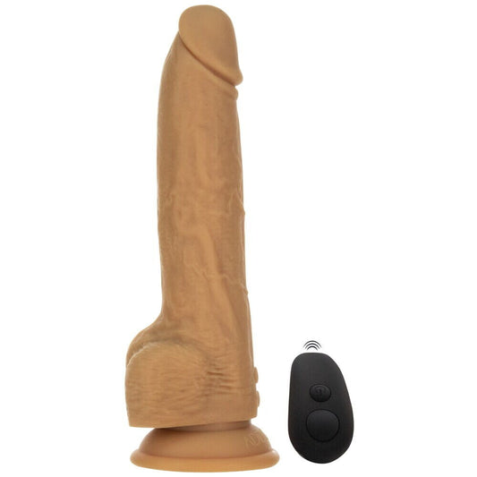 naked attraction 9 inch thrusting dildo caramel