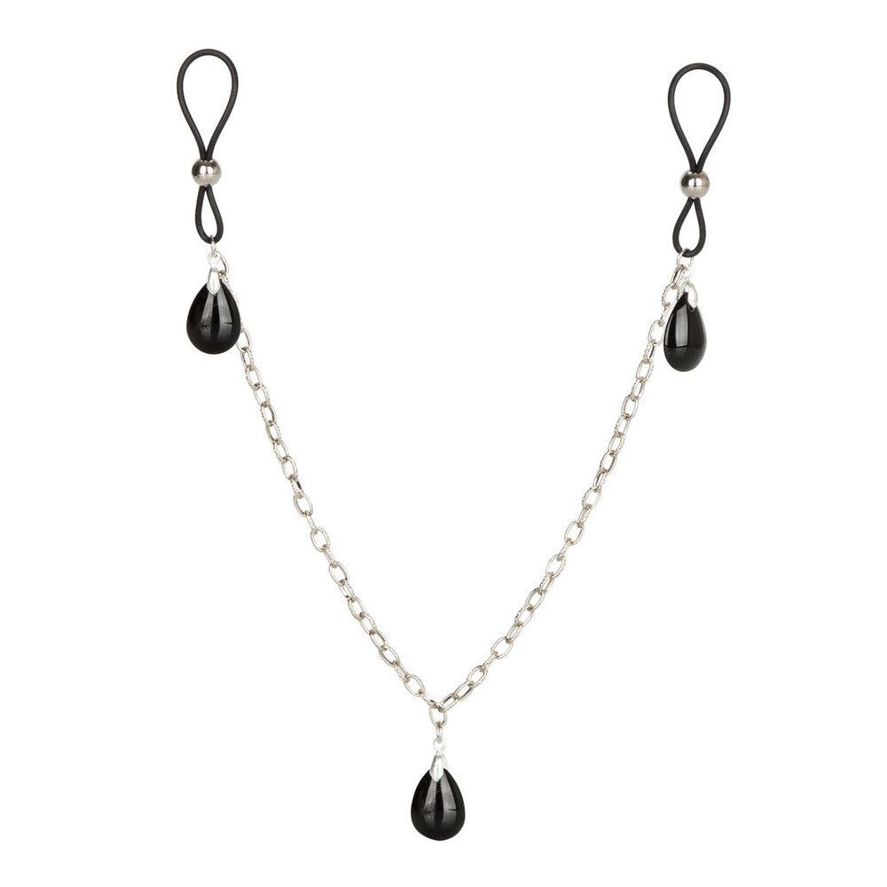 nipple play non piercing nipple chain jewellery onyx