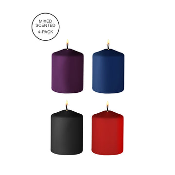 ouch 4 pack of mixed scented tease candles