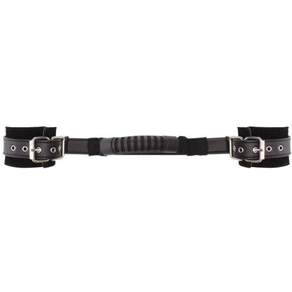 ouch adjustable black leather handcuffs