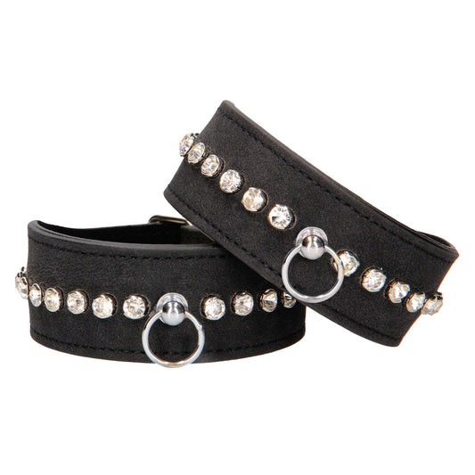 ouch diamond studded ankle cuffs