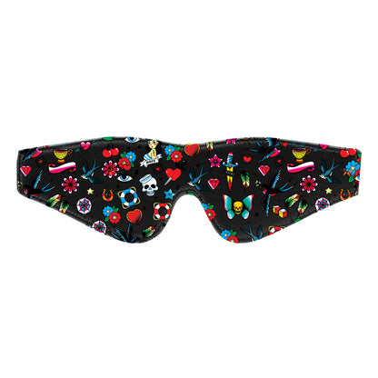ouch old school tattoo printed eye mask