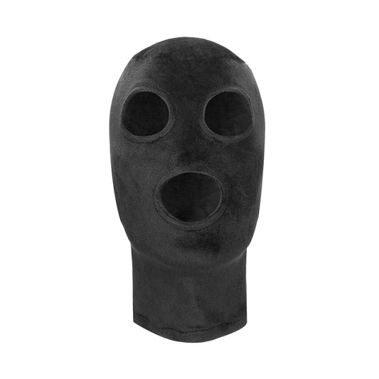 ouch velvet mask with eye and mouth opening