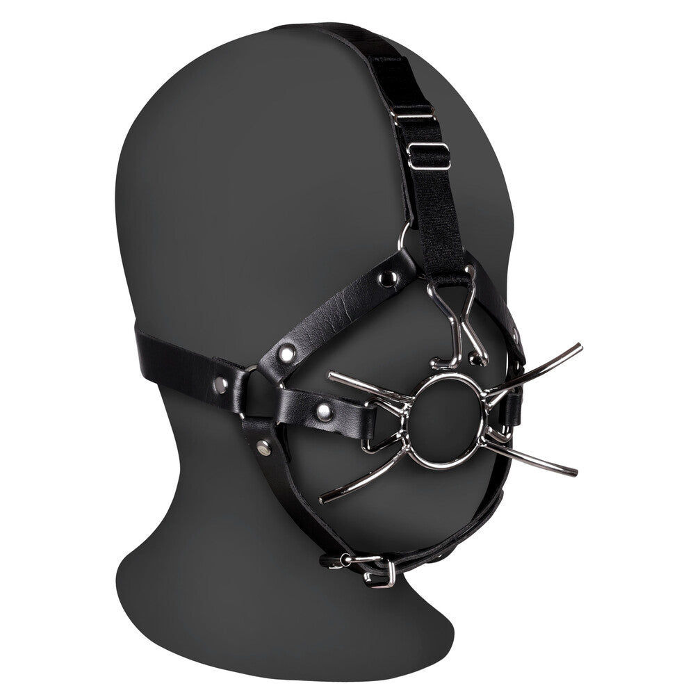 ouch xtreme head harness with spider gag and nose hooks