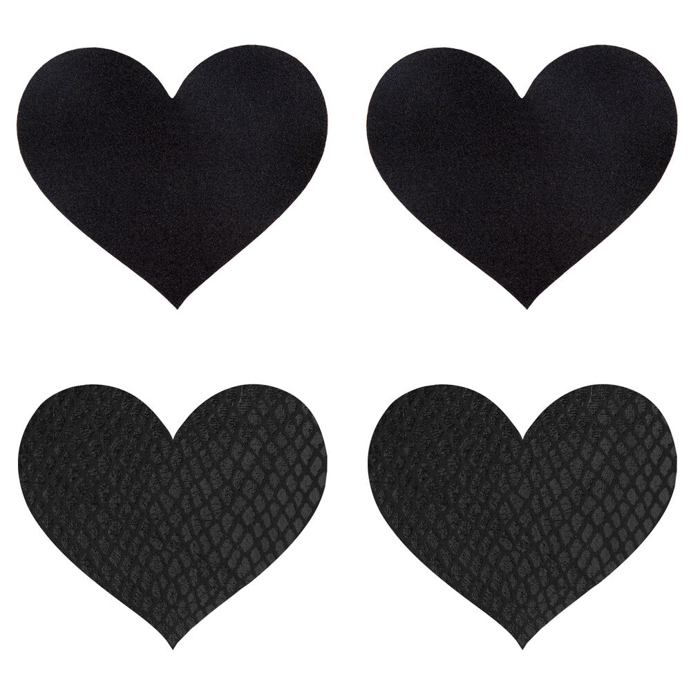 peekaboo pasties black hearts