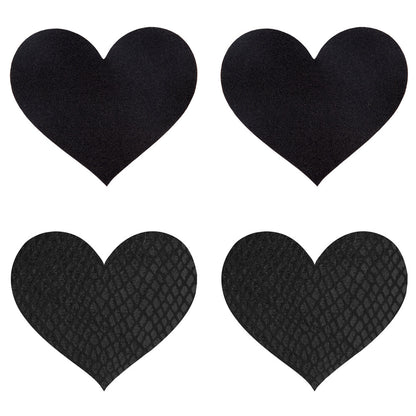 peekaboo pasties black hearts
