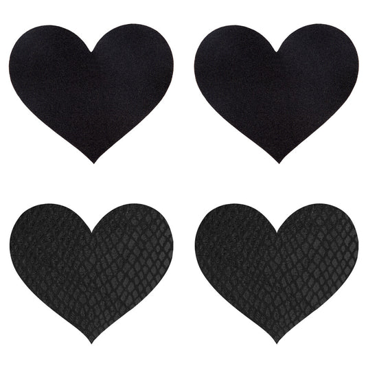 peekaboo pasties black hearts
