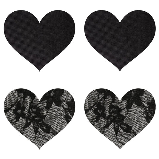 peekaboo pasties satin and lace hearts