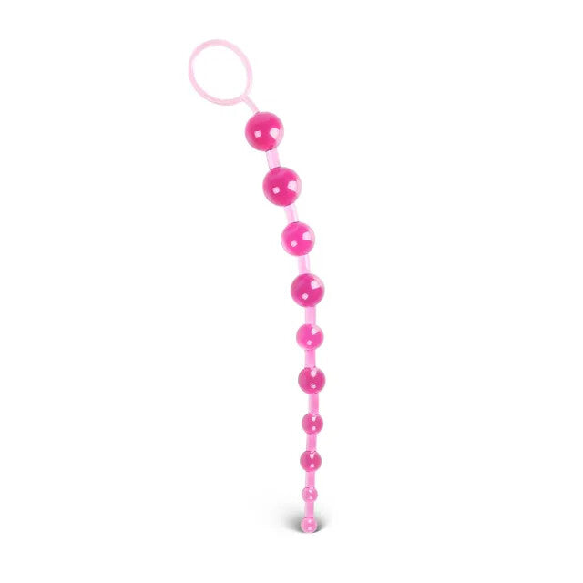 pink chain of 10 anal beads