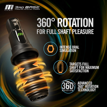 premium 3rd base vibrating rotating masturbator